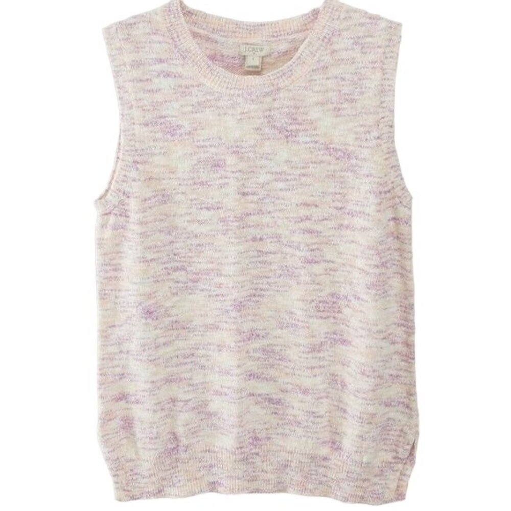 J.Crew Factory Space Dyed Sleeveless Sweater Pink Purple & Peach Blend